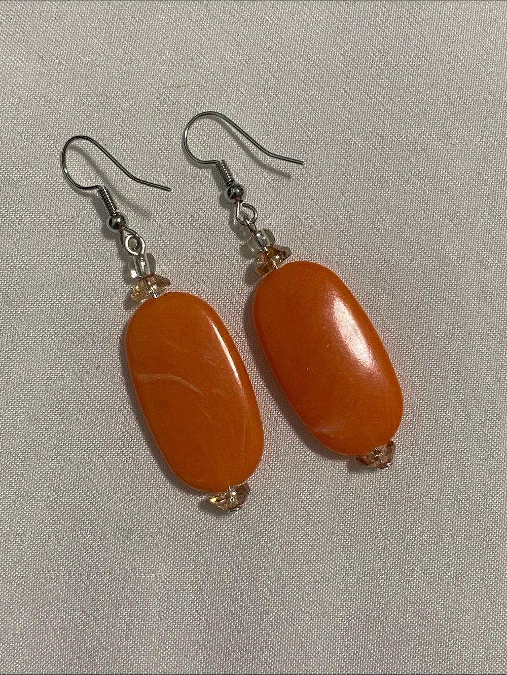 Bold Orange Bead Drop Earrings — Women's Jewelry